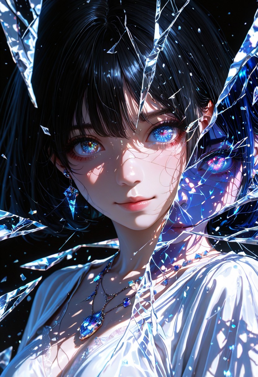 Glass shard anime portrait preview